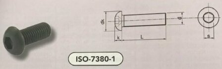 m  5x  6 bolkopschroef BZK staal zwart (7380-1/010.9 VPE:500)